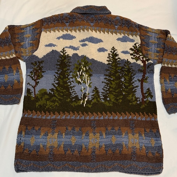 Northern Isles Vintage Scenic Knit Cardigan M - Picture 2 of 7